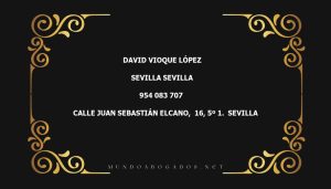 abogado David Vioque López en la localidad de Sevilla