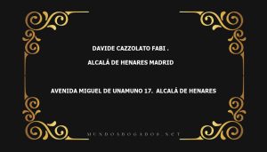 abogado Davide Cazzolato Fabi . en la localidad de Alcalá de Henares