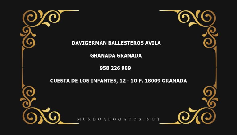 abogado Davigerman Ballesteros Avila en la localidad de Granada