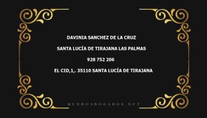 abogado Davinia Sanchez De La Cruz en la localidad de Santa Lucía de Tirajana