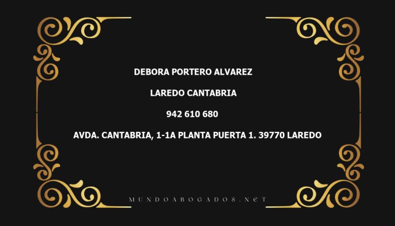 abogado Debora Portero Alvarez en la localidad de Laredo