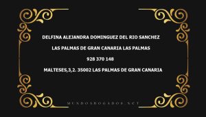 abogado Delfina Alejandra Dominguez Del Rio Sanchez en la localidad de Las Palmas de Gran Canaria