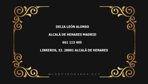 abogado Delia León Alonso en la localidad de Alcalá de Henares