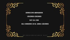 abogado Dereccho Abogados en la localidad de Cáceres