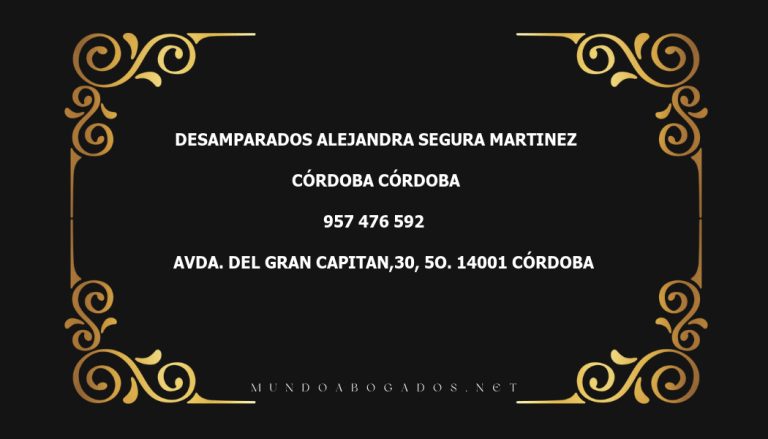 abogado Desamparados Alejandra Segura Martinez en la localidad de Córdoba