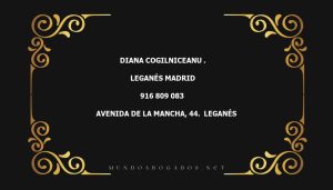 abogado Diana Cogilniceanu . en la localidad de Leganés