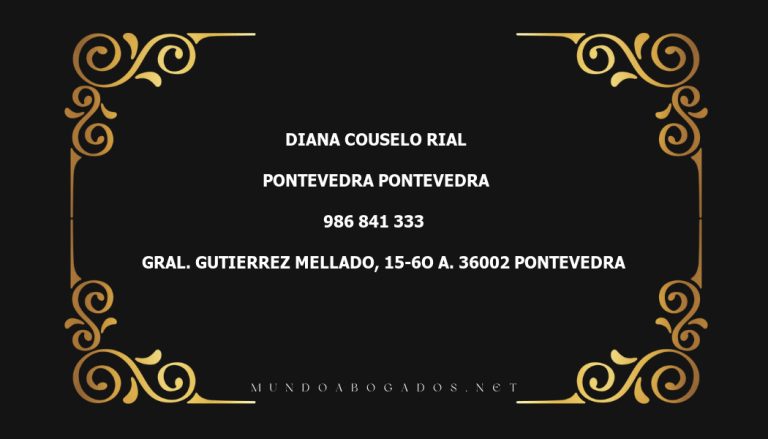 abogado Diana Couselo Rial en la localidad de Pontevedra