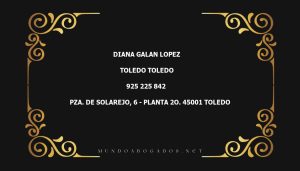 abogado Diana Galan Lopez en la localidad de Toledo