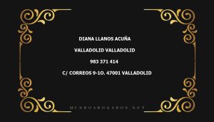 abogado Diana Llanos Acuña en la localidad de Valladolid