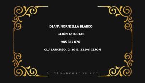 abogado Diana Norniella Blanco en la localidad de Gijón