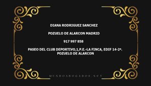 abogado Diana Rodriguez Sanchez en la localidad de Pozuelo de Alarcon