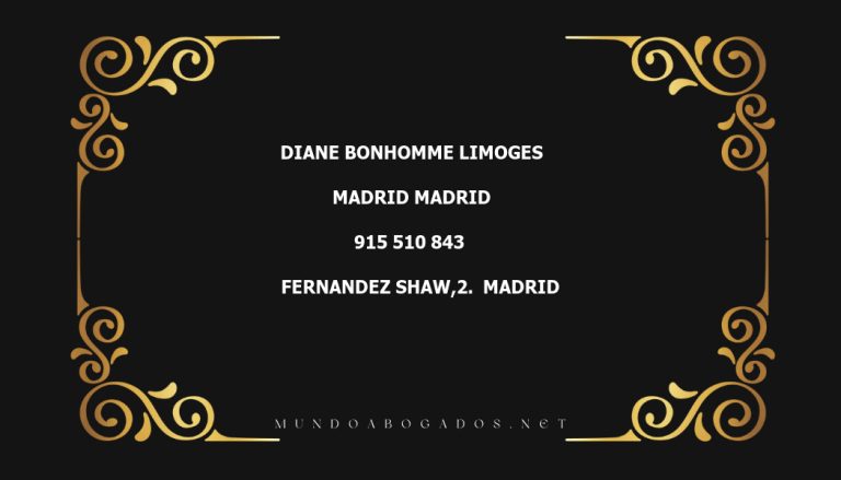 abogado Diane Bonhomme Limoges en la localidad de Madrid