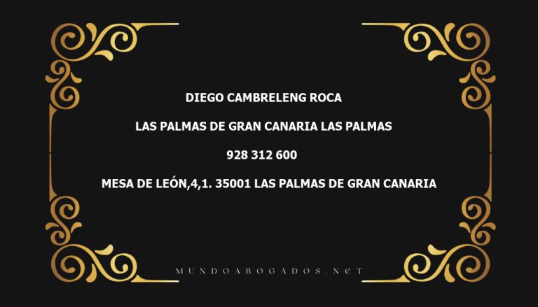 abogado Diego Cambreleng Roca en la localidad de Las Palmas de Gran Canaria