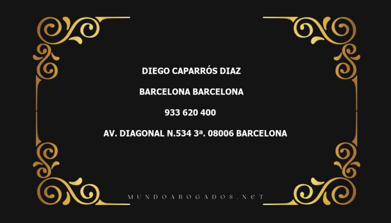 abogado Diego Caparrós Diaz en la localidad de Barcelona