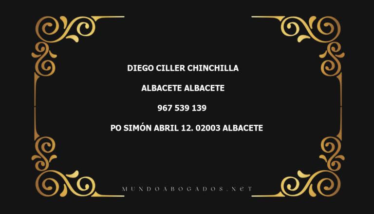 abogado Diego Ciller Chinchilla en la localidad de Albacete