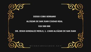 abogado Diego Cobo Serrano en la localidad de Alcázar de San Juan