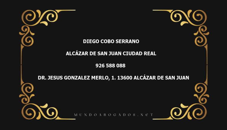 abogado Diego Cobo Serrano en la localidad de Alcázar de San Juan