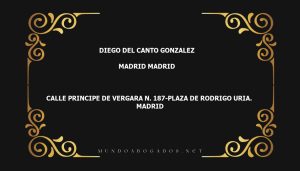 abogado Diego Del Canto Gonzalez en la localidad de Madrid