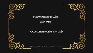 abogado Diego Galiano Bellón en la localidad de Jaén