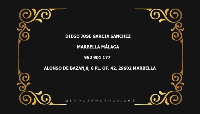 abogado Diego Jose Garcia Sanchez en la localidad de Marbella