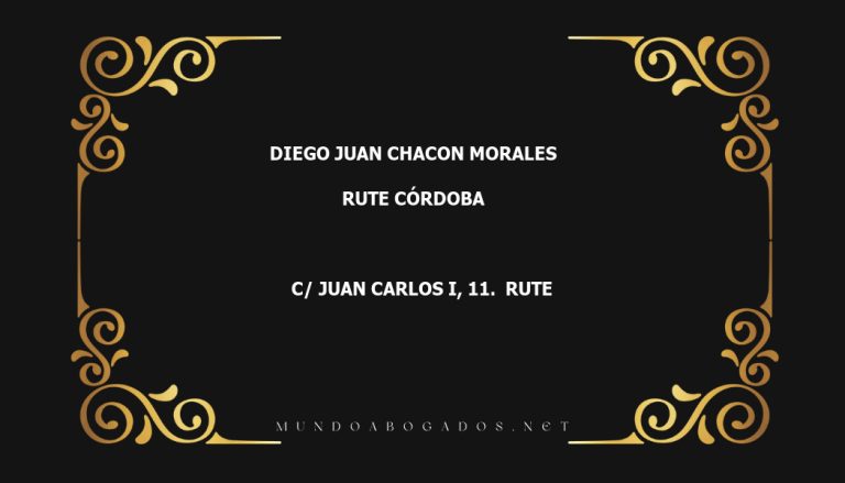 abogado Diego Juan Chacon Morales en la localidad de Rute