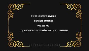 abogado Diego Lorenzo Riveiro en la localidad de Ourense