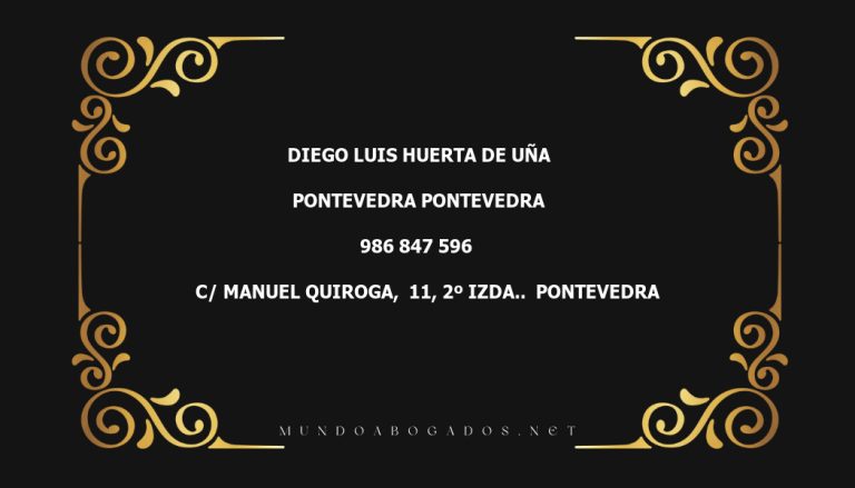 abogado Diego Luis Huerta De Uña en la localidad de Pontevedra