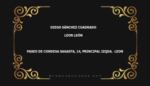 abogado Diego Sánchez Cuadrado en la localidad de Leon