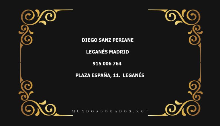 abogado Diego Sanz Periane en la localidad de Leganés