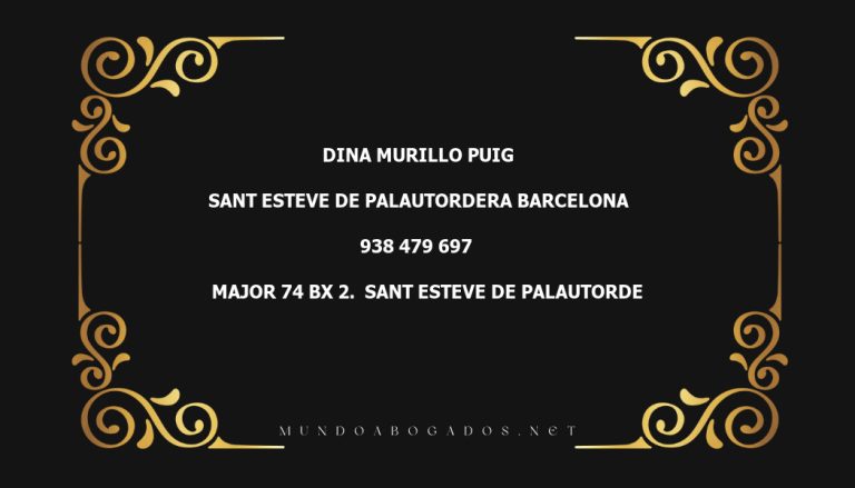 abogado Dina Murillo Puig en la localidad de Sant Esteve de Palautordera