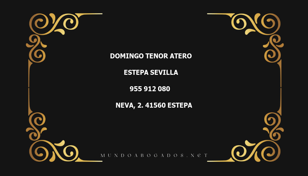 abogado Domingo Tenor Atero en la localidad de Estepa