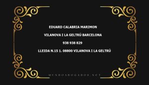 abogado Eduard Calabria Marimon en la localidad de Vilanova i la Geltrú