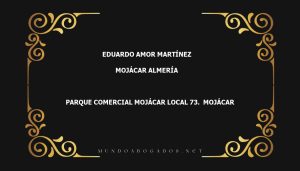 abogado Eduardo Amor Martínez en la localidad de Mojácar