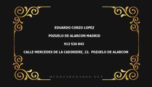 abogado Eduardo Corzo Lopez en la localidad de Pozuelo de Alarcon