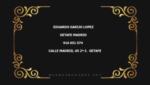 abogado Eduardo Garijo Lopez en la localidad de Getafe