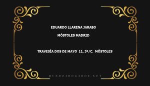 abogado Eduardo Llarena Jarabo en la localidad de Móstoles