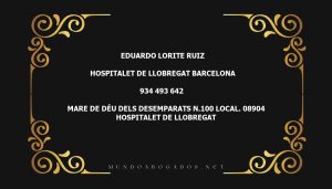 abogado Eduardo Lorite Ruiz en la localidad de Hospitalet de Llobregat