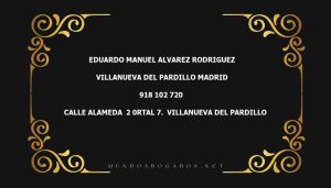 abogado Eduardo Manuel Alvarez Rodriguez en la localidad de Villanueva del Pardillo