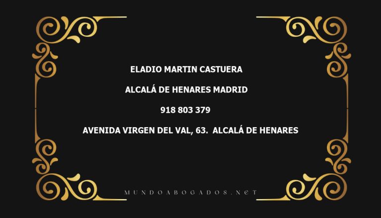 abogado Eladio Martin Castuera en la localidad de Alcalá de Henares