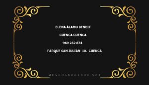 abogado Elena Álamo Beneit en la localidad de Cuenca