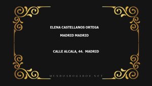 abogado Elena Castellanos Ortega en la localidad de Madrid