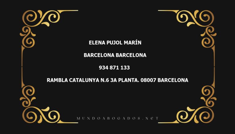 abogado Elena Pujol Marín en la localidad de Barcelona