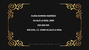 abogado Elena Romero Ramírez en la localidad de Alcalá la Real