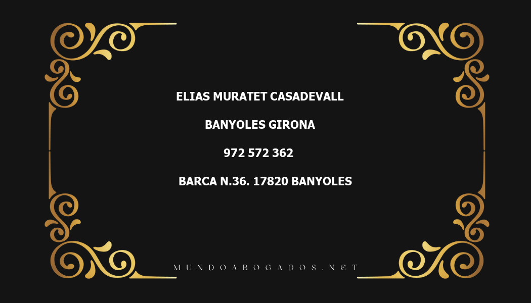 abogado Elias Muratet Casadevall en la localidad de Banyoles