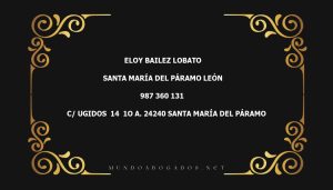 abogado Eloy Bailez Lobato en la localidad de Santa María del Páramo