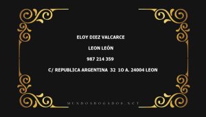 abogado Eloy Diez Valcarce en la localidad de Leon