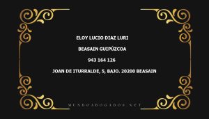 abogado Eloy Lucio Diaz Luri en la localidad de Beasain