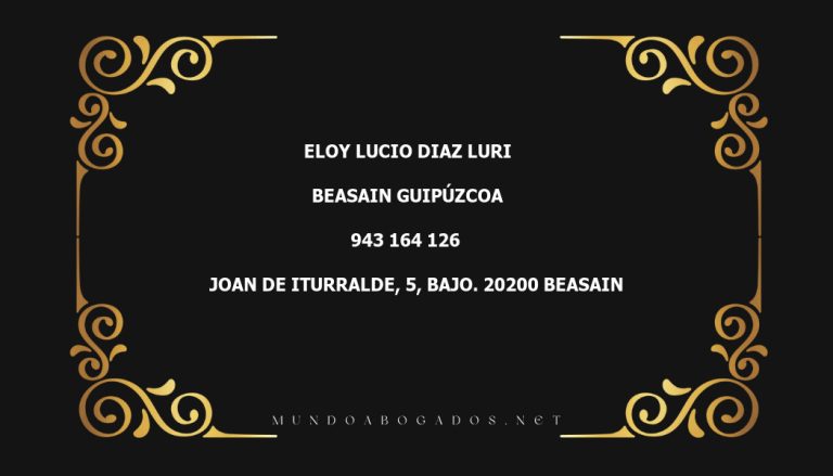 abogado Eloy Lucio Diaz Luri en la localidad de Beasain