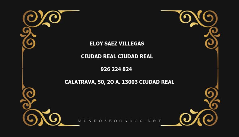 abogado Eloy Saez Villegas en la localidad de Ciudad Real