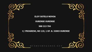 abogado Eloy Sotelo Novoa en la localidad de Ourense